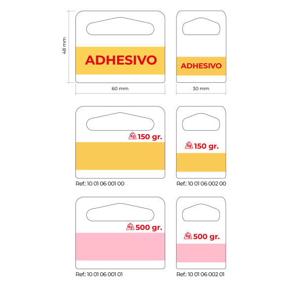 COLGADOR BLISTER CON ADHESIVO