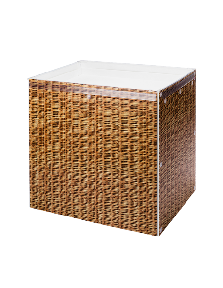 Mesa Expositora CUBEplex ® Textura Mimbre | Expositores de Producto
