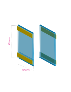 Display Vertical Brillo con Adhesivo - Expositores de Producto